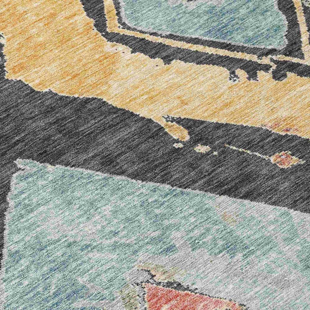 Aelir Gray Washable Indoor - Outdoor Rug - LOOMLAN - LOOMLAN Rugs - Outdoor Rugs