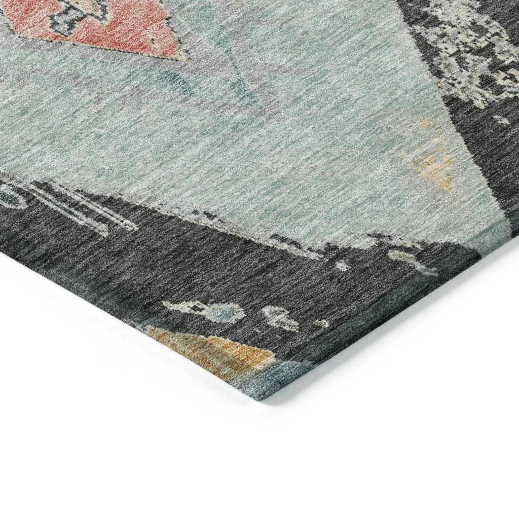 Aelir Gray Washable Indoor - Outdoor Rug - LOOMLAN - LOOMLAN Rugs - Outdoor Rugs