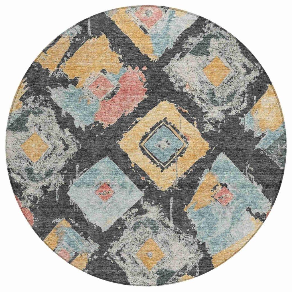 Aelir Gray Washable Indoor - Outdoor Rug - LOOMLAN - LOOMLAN Rugs - Outdoor Rugs