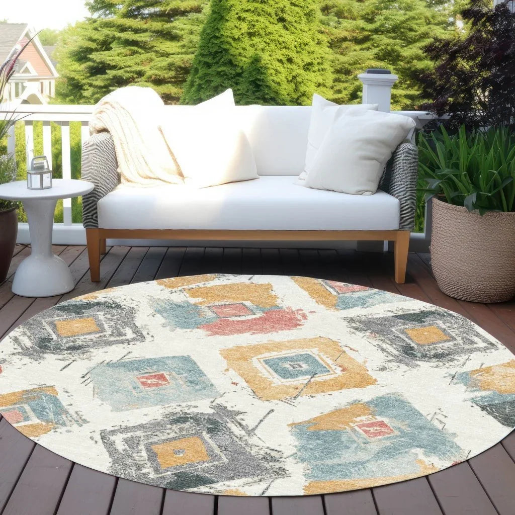 Aelir Ivory Washable Indoor - Outdoor Rug - LOOMLAN - LOOMLAN Rugs - Outdoor Rugs