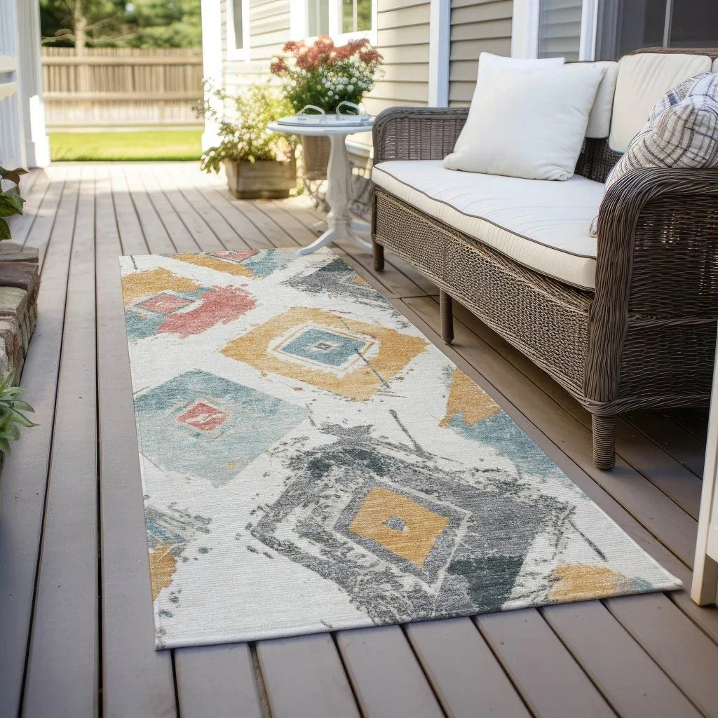 Aelir Ivory Washable Indoor - Outdoor Rug - LOOMLAN - LOOMLAN Rugs - Outdoor Rugs