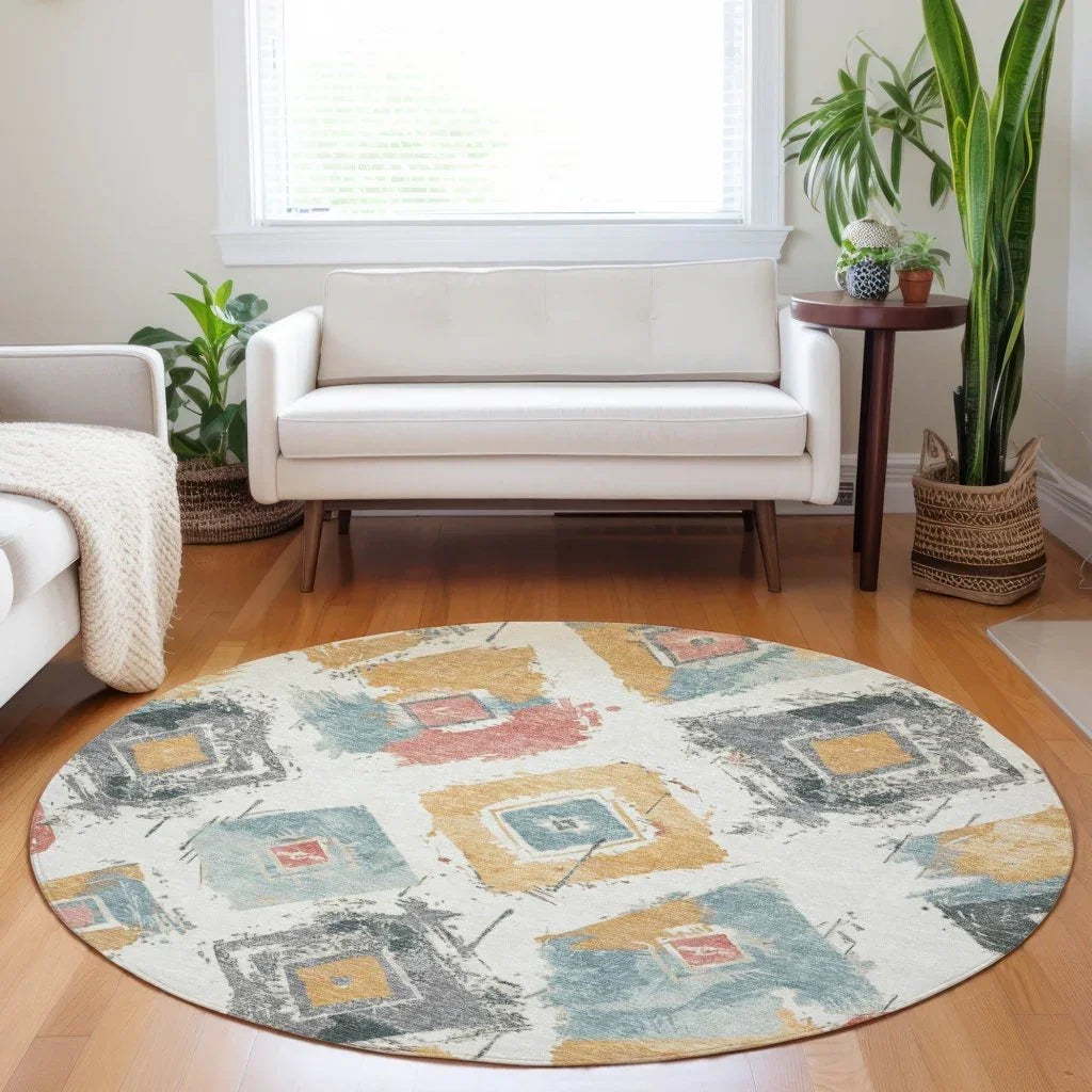 Aelir Ivory Washable Indoor - Outdoor Rug - LOOMLAN - LOOMLAN Rugs - Outdoor Rugs