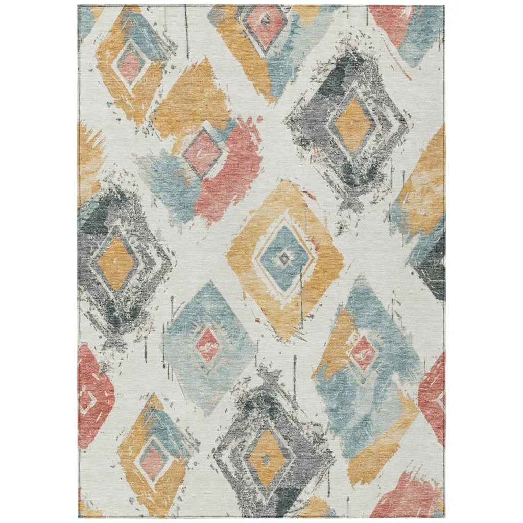 Aelir Ivory Washable Indoor - Outdoor Rug - LOOMLAN - LOOMLAN Rugs - Outdoor Rugs