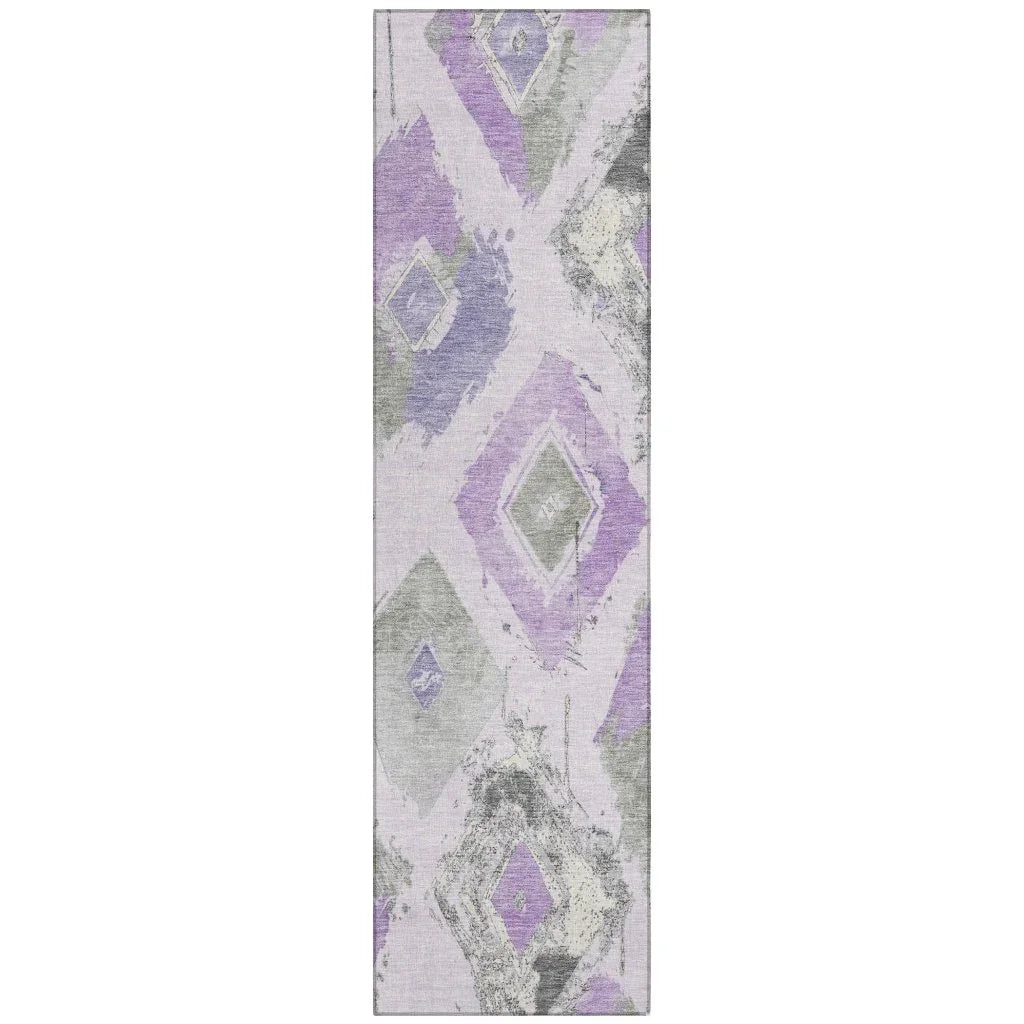 Aelir Purple Washable Indoor - Outdoor Rug - LOOMLAN - LOOMLAN Rugs - Outdoor Rugs