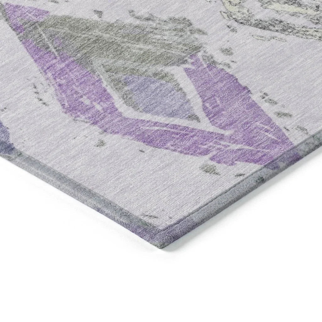 Aelir Purple Washable Indoor - Outdoor Rug - LOOMLAN - LOOMLAN Rugs - Outdoor Rugs