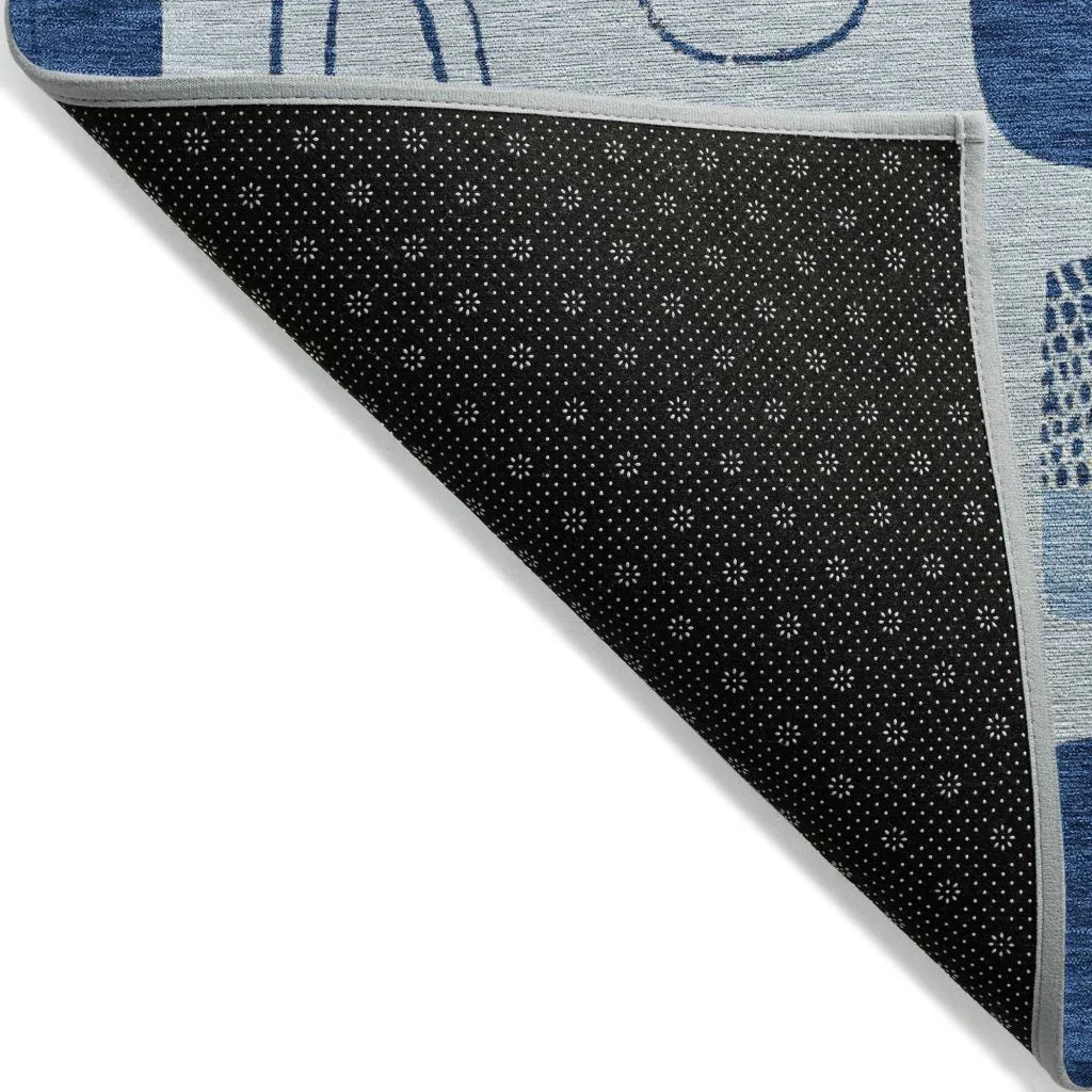 Aelira Blue Washable Indoor - Outdoor Rug - LOOMLAN - LOOMLAN Rugs - Outdoor Rugs