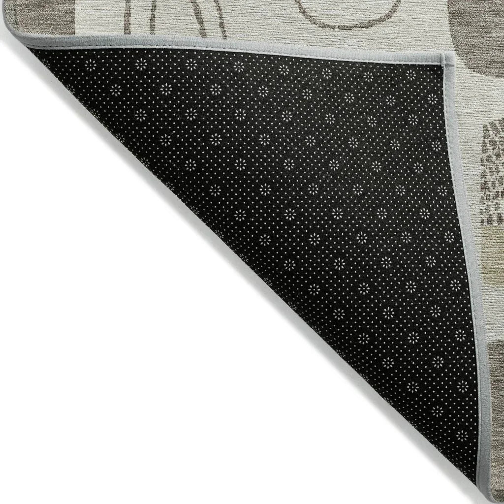 Aelira Brown Washable Indoor - Outdoor Rug - LOOMLAN - LOOMLAN Rugs - Outdoor Rugs