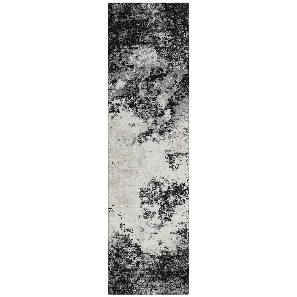 LOOMLAN Rugs Aera Black Washable Indoor-Outdoor Rug