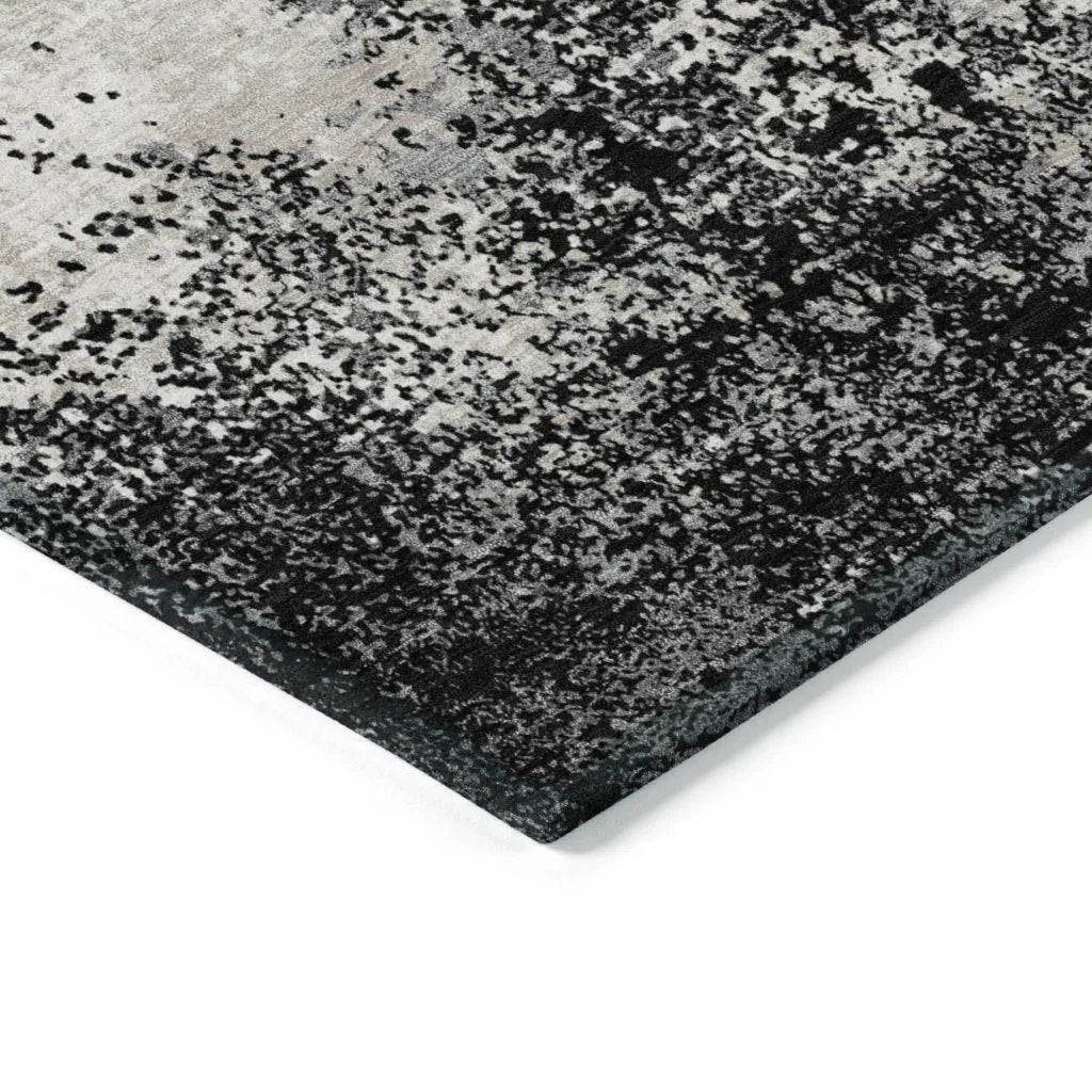LOOMLAN Rugs Aera Black Washable Indoor-Outdoor Rug