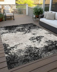 LOOMLAN Rugs Aera Black Washable Indoor-Outdoor Rug
