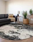 LOOMLAN Rugs Aera Black Washable Indoor-Outdoor Rug