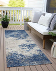 Aera Blue Washable Indoor - Outdoor Rug - LOOMLAN - LOOMLAN Rugs - Outdoor Rugs