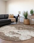 LOOMLAN Rugs Aera Brown Washable Indoor-Outdoor Rug