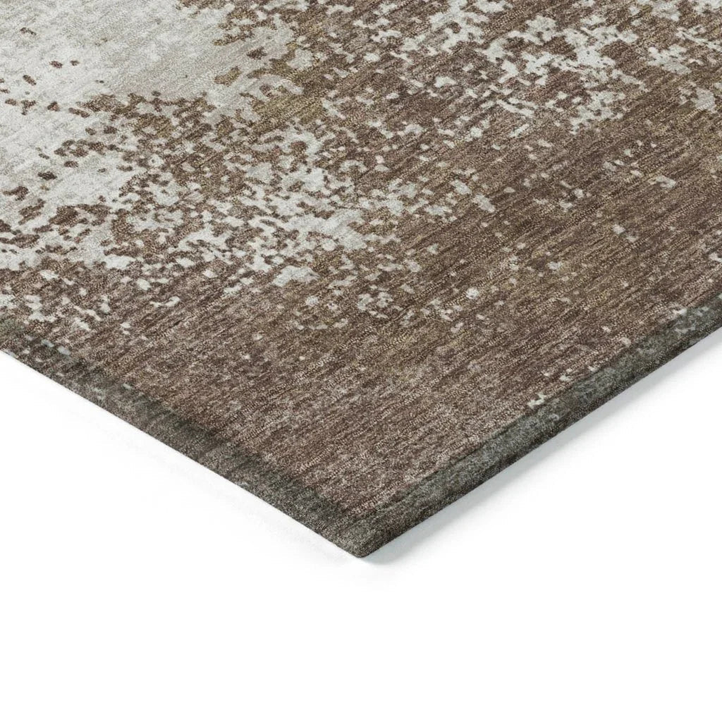LOOMLAN Rugs Aera Brown Washable Indoor-Outdoor Rug
