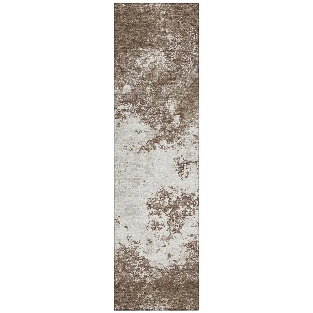 LOOMLAN Rugs Aera Brown Washable Indoor-Outdoor Rug