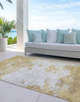 LOOMLAN Rugs Aera Gold Washable Indoor-Outdoor Rug