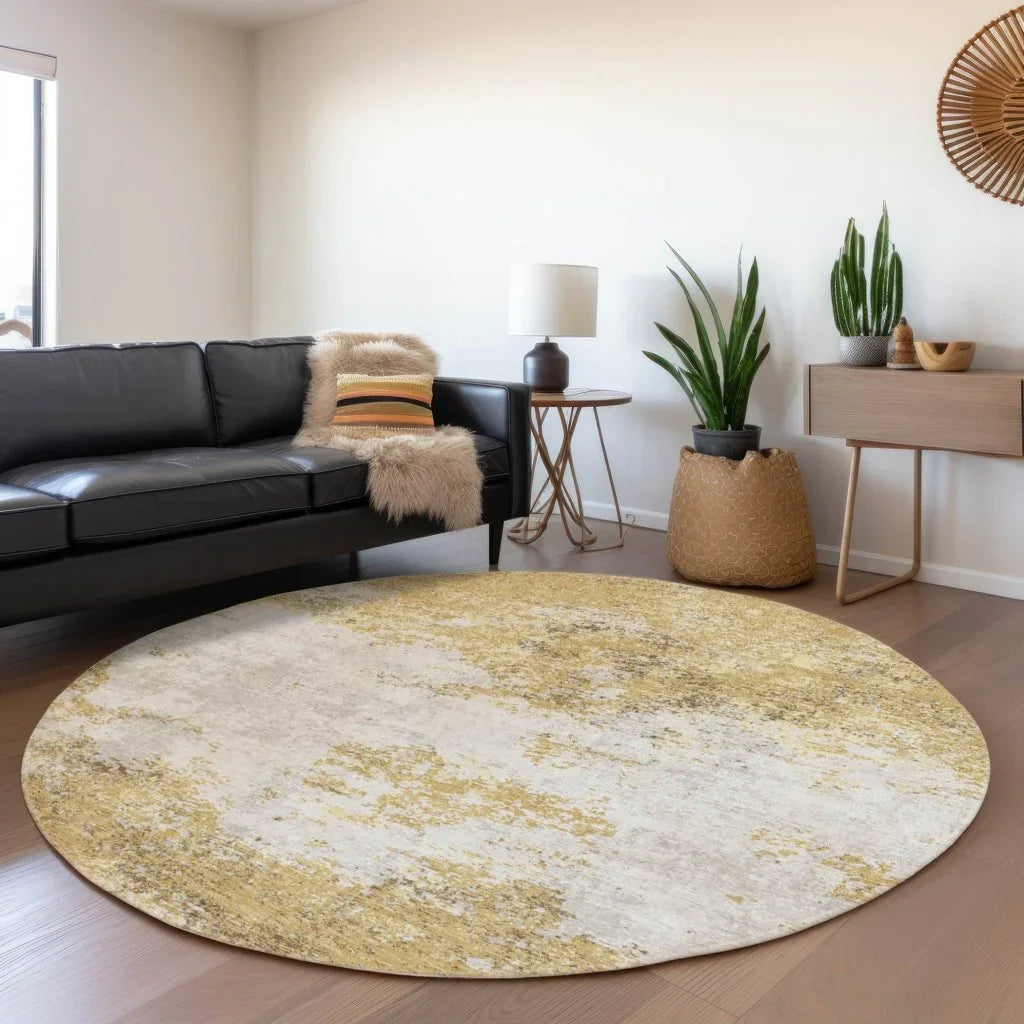 LOOMLAN Rugs Aera Gold Washable Indoor-Outdoor Rug