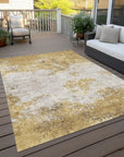 LOOMLAN Rugs Aera Gold Washable Indoor-Outdoor Rug