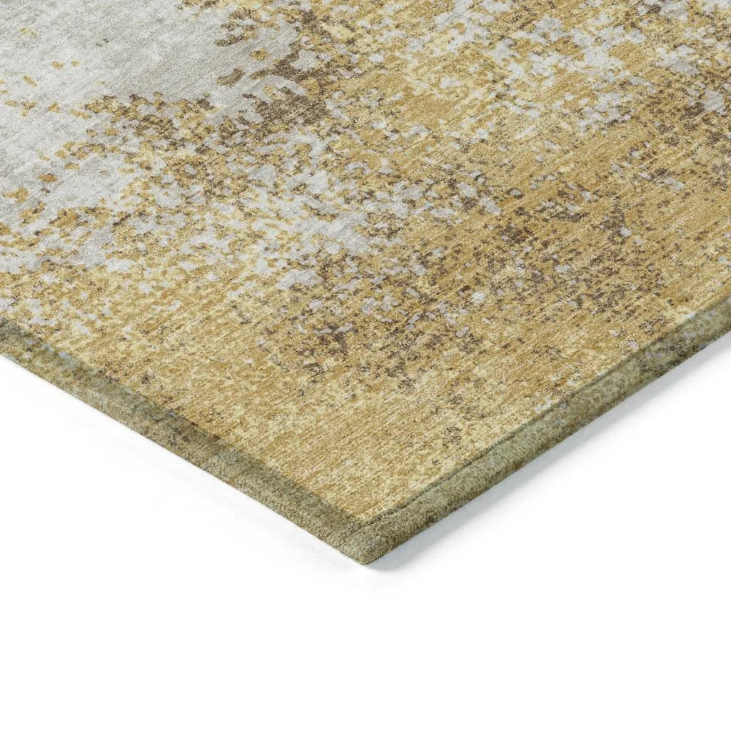 LOOMLAN Rugs Aera Gold Washable Indoor-Outdoor Rug