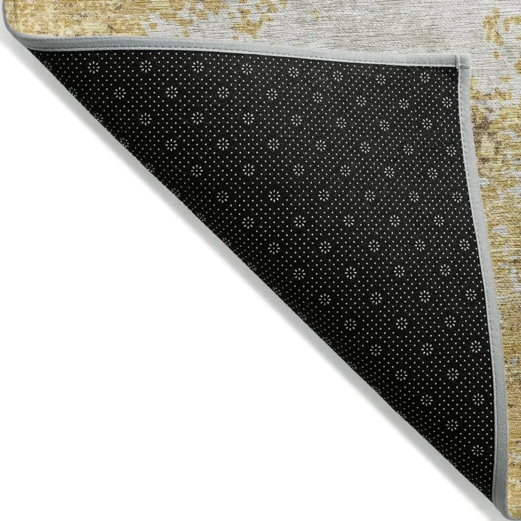 LOOMLAN Rugs Aera Gold Washable Indoor-Outdoor Rug