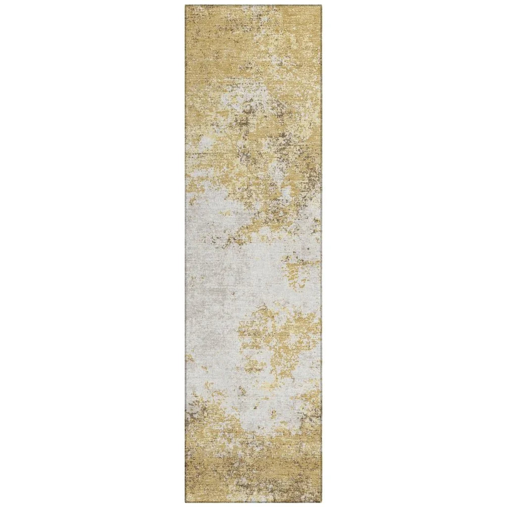 LOOMLAN Rugs Aera Gold Washable Indoor-Outdoor Rug