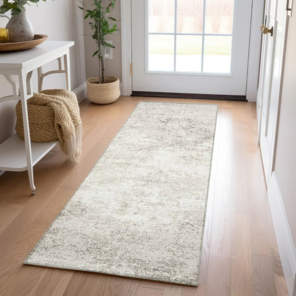 LOOMLAN Rugs Aera Ivory Washable Indoor-Outdoor Rug