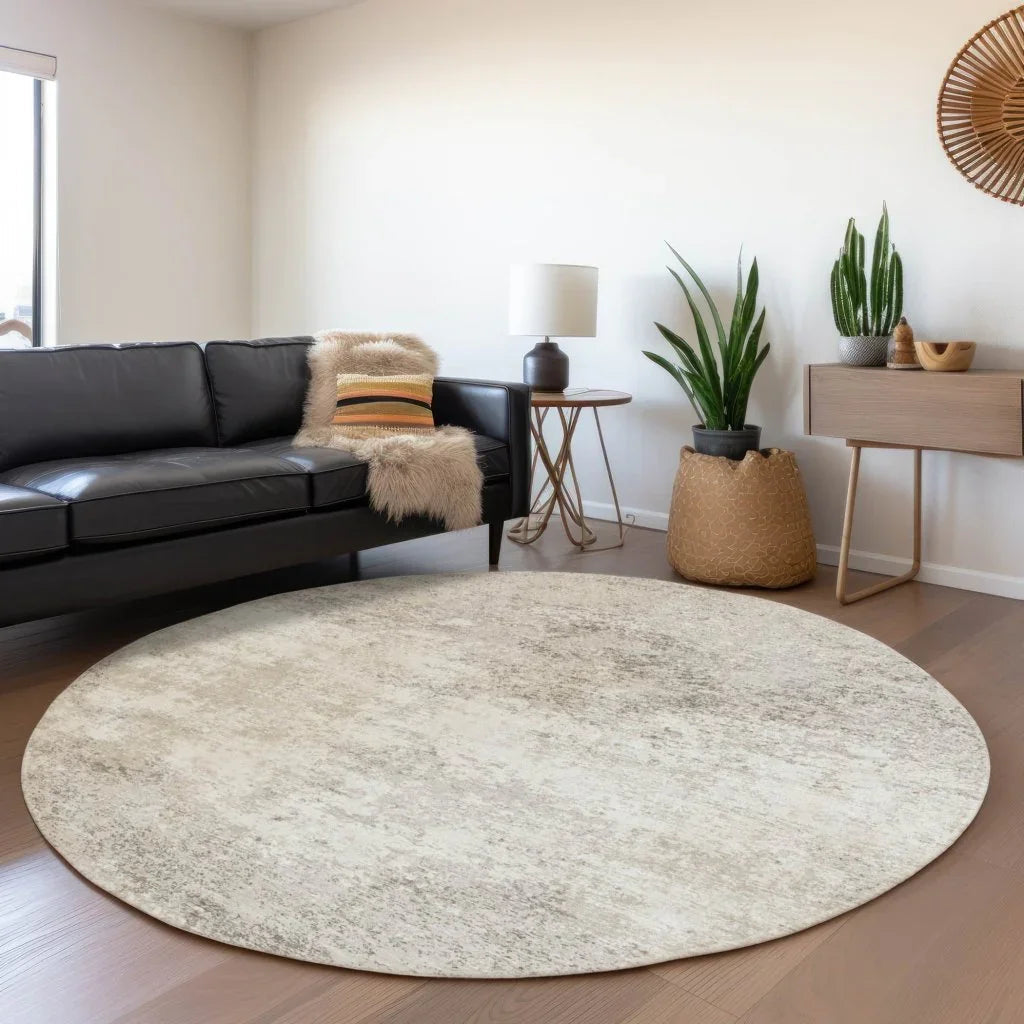 LOOMLAN Rugs Aera Ivory Washable Indoor-Outdoor Rug
