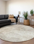LOOMLAN Rugs Aera Ivory Washable Indoor-Outdoor Rug