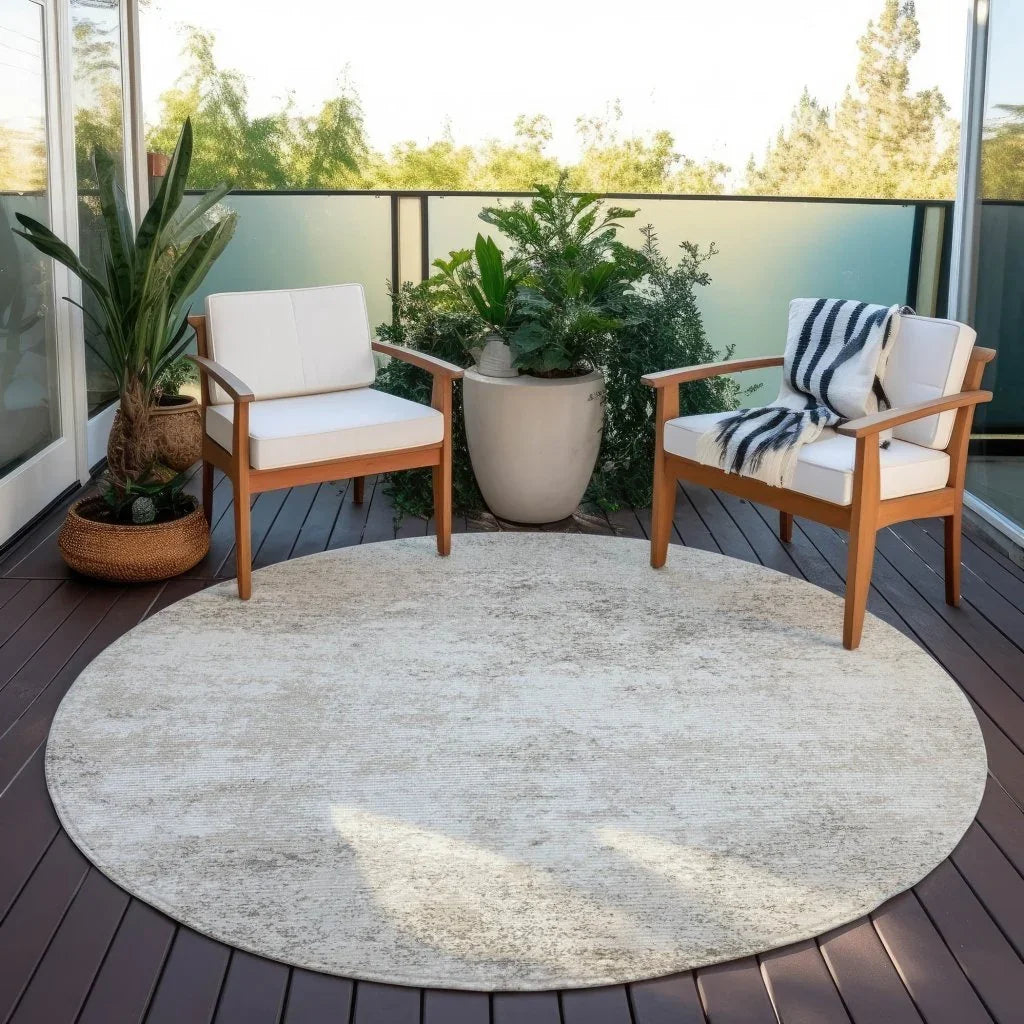 LOOMLAN Rugs Aera Ivory Washable Indoor-Outdoor Rug