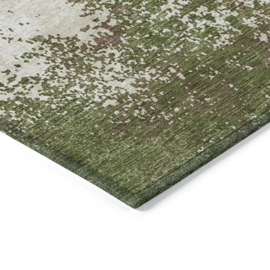LOOMLAN Rugs Aera Olive Washable Indoor-Outdoor Rug