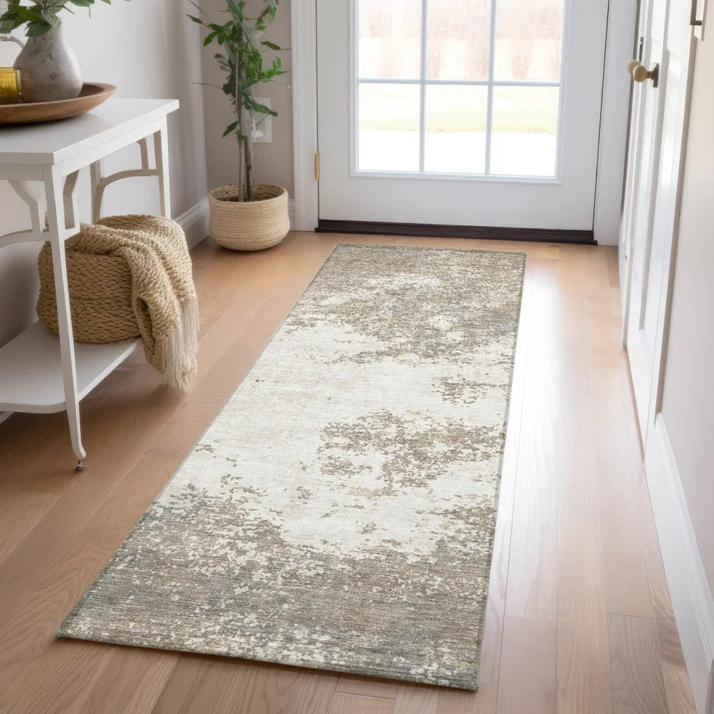 LOOMLAN Rugs Aera Taupe Washable Indoor-Outdoor Rug