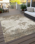 LOOMLAN Rugs Aera Taupe Washable Indoor-Outdoor Rug