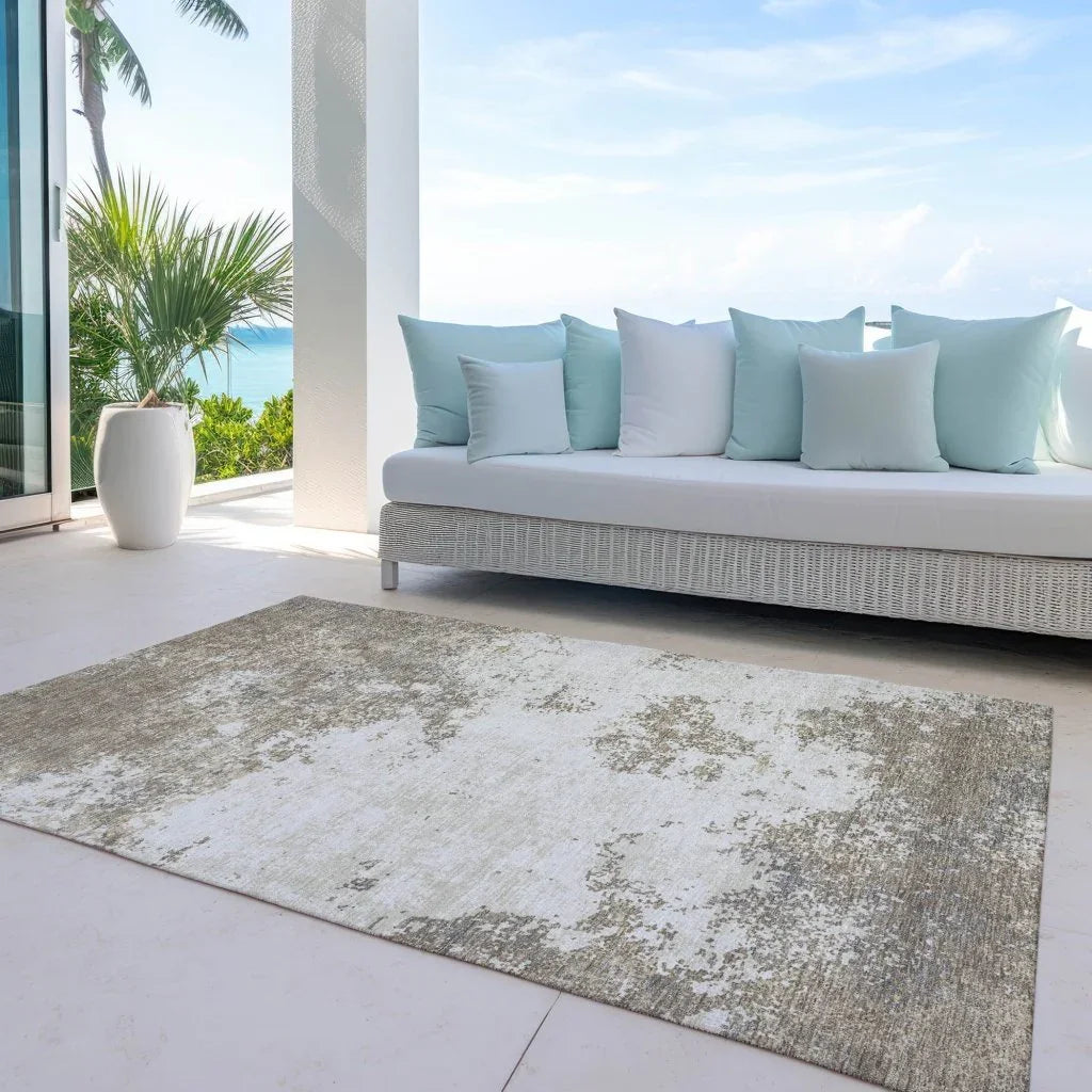 LOOMLAN Rugs Aera Taupe Washable Indoor-Outdoor Rug