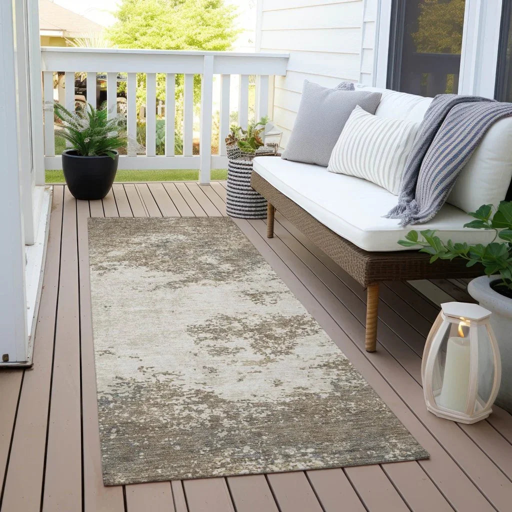 LOOMLAN Rugs Aera Taupe Washable Indoor-Outdoor Rug