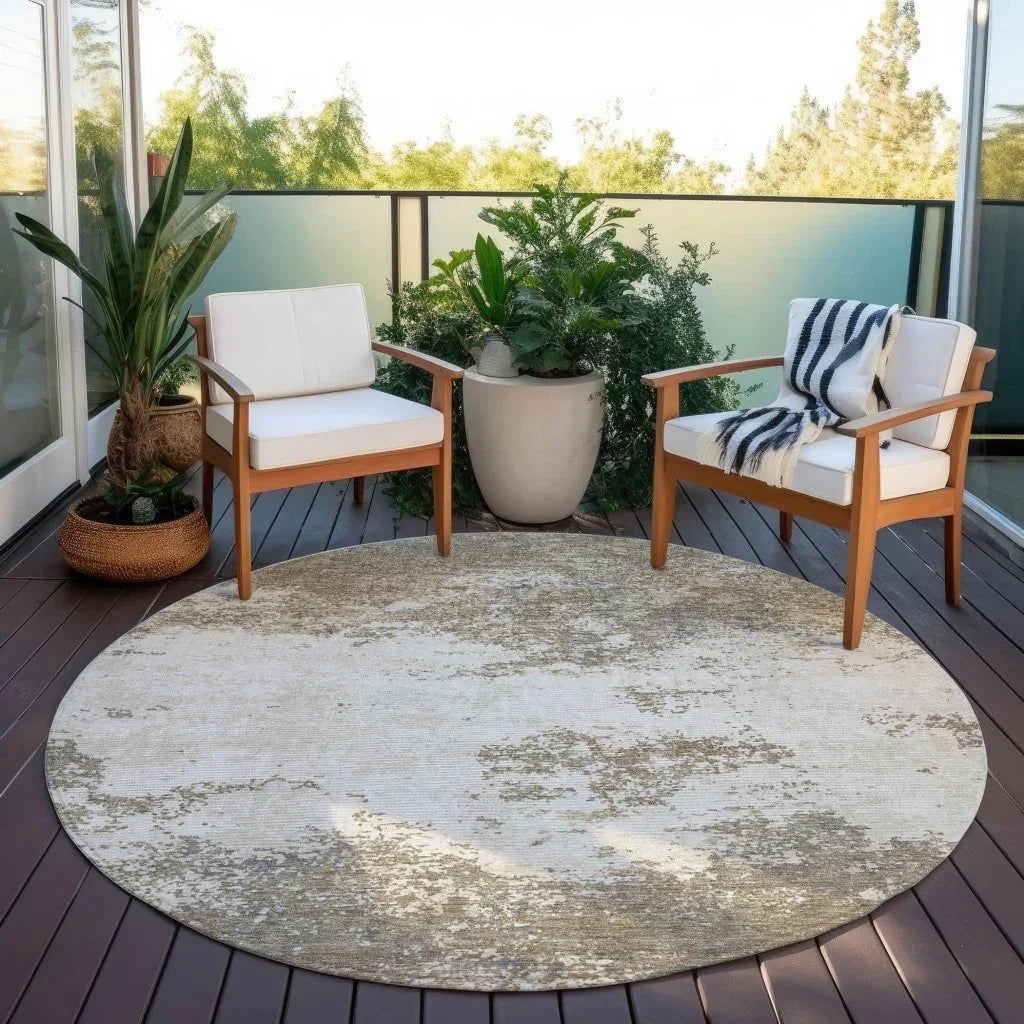 LOOMLAN Rugs Aera Taupe Washable Indoor-Outdoor Rug