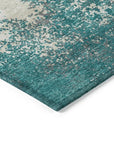 LOOMLAN Rugs Aera Teal Washable Indoor-Outdoor Rug