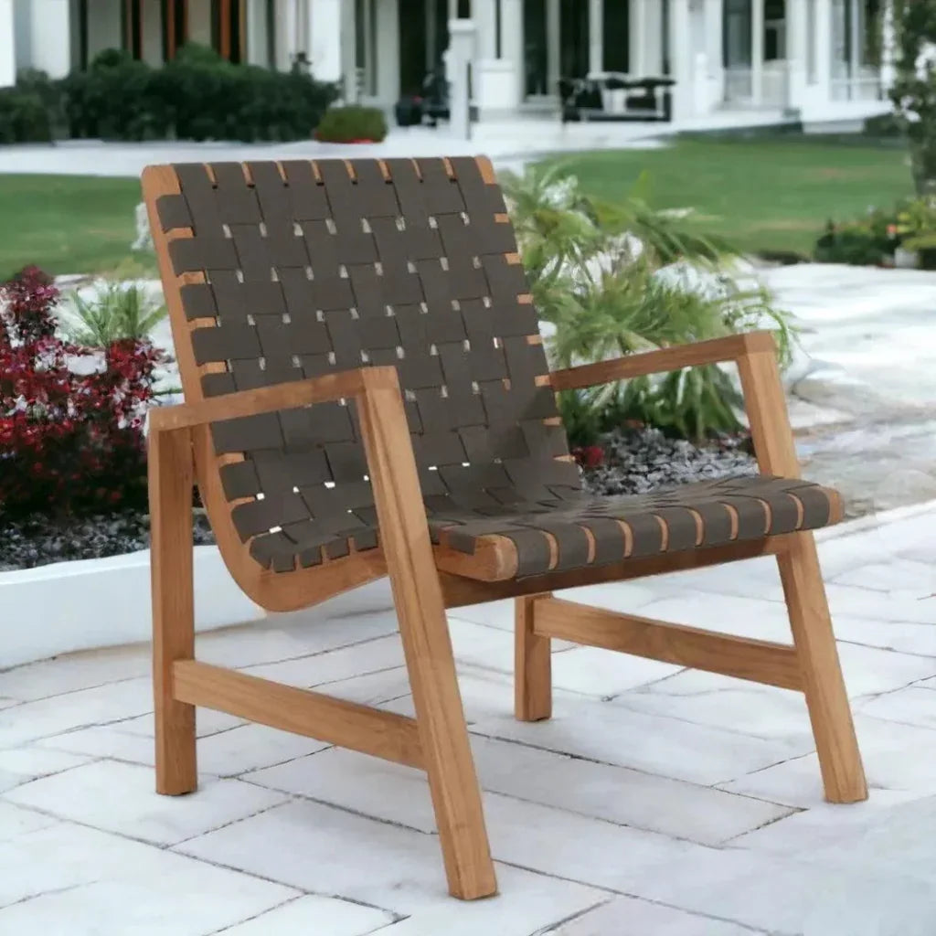 Aero Teak Outdoor Woven Chat Armchair - LOOMLAN - HiTeak - Outdoor Accent Chairs