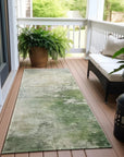 LOOMLAN Rugs Agatha Green Washable Indoor-Outdoor Rug