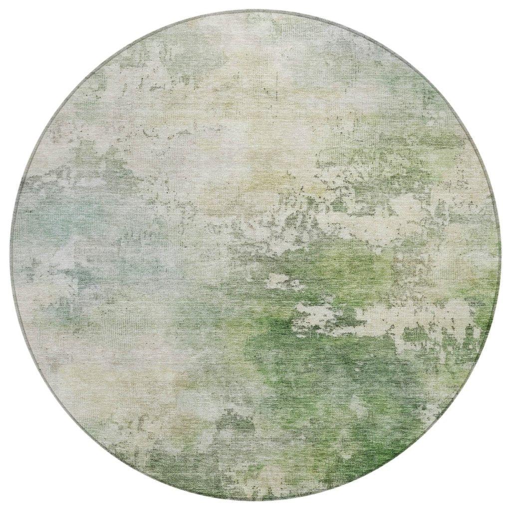 LOOMLAN Rugs Agatha Green Washable Indoor-Outdoor Rug