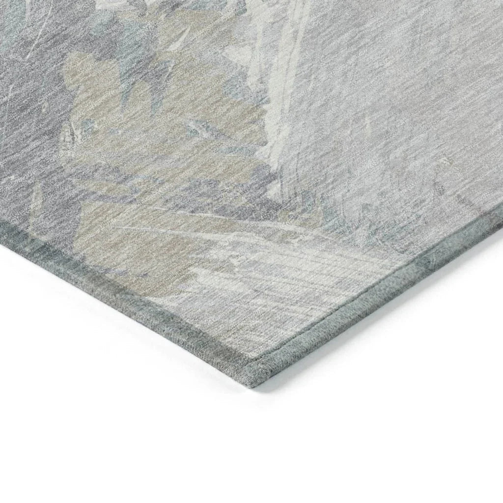 LOOMLAN Rugs Ahmira Ivory Washable Indoor-Outdoor Rug