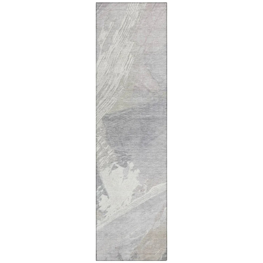 LOOMLAN Rugs Ahmira Ivory Washable Indoor-Outdoor Rug