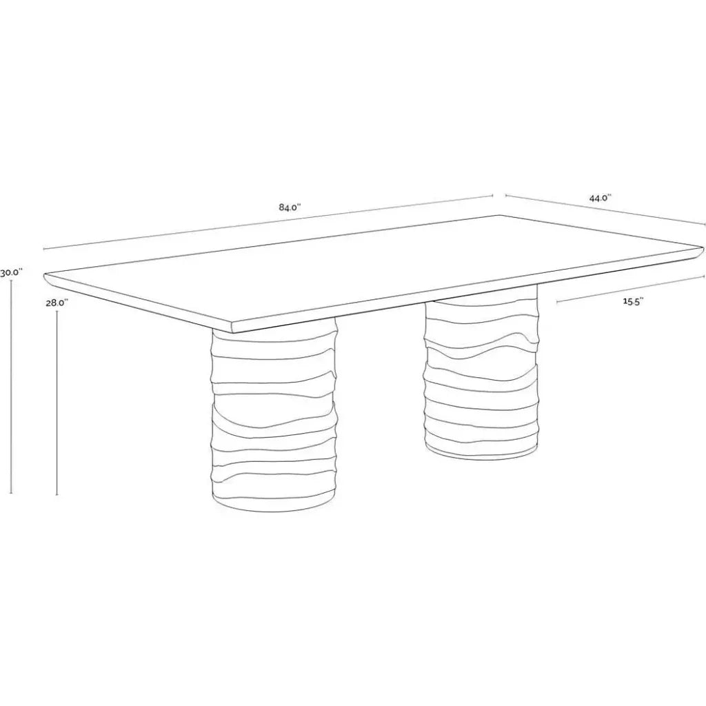 Alanya Concrete Outdoor Dining Table - LOOMLAN - SUNPAN - Outdoor Dining Tables