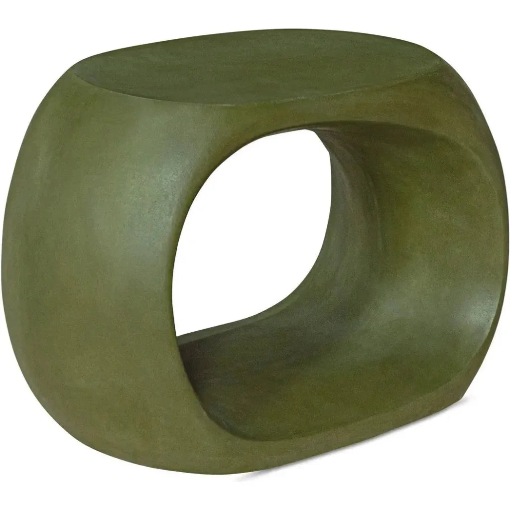 Albers Concrete Green Outdoor Stool - LOOMLAN - Garden Stools