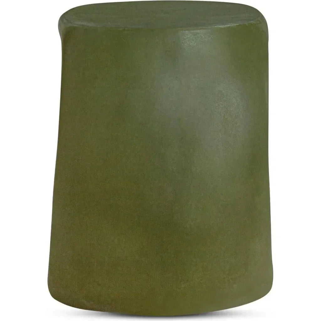 Albers Concrete Green Outdoor Stool - LOOMLAN - Garden Stools