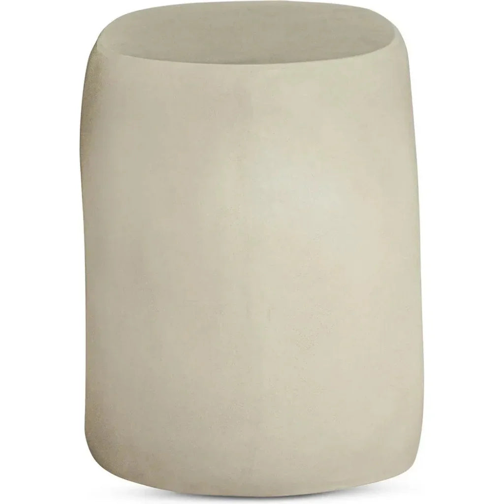 Albers Concrete Off - White Outdoor Stool - LOOMLAN - Garden Stools