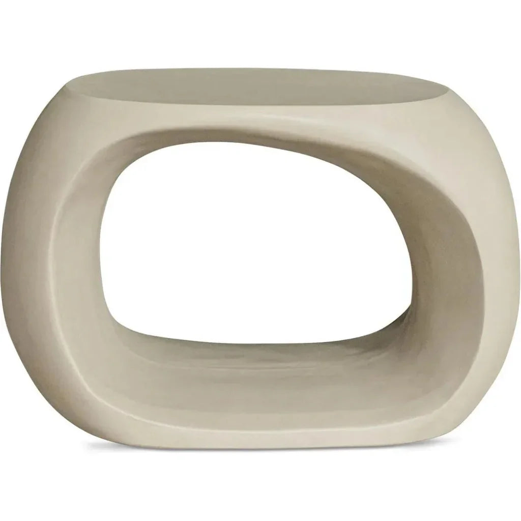 Albers Concrete Off - White Outdoor Stool - LOOMLAN - Garden Stools