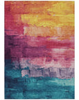 LOOMLAN Rugs Alderra Red Washable Indoor-Outdoor Rug