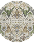 LOOMLAN Rugs Alfreda Ivory Washable Indoor-Outdoor Rug