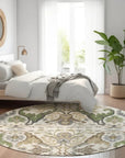 LOOMLAN Rugs Alfreda Ivory Washable Indoor-Outdoor Rug