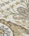 LOOMLAN Rugs Alfreda Ivory Washable Indoor-Outdoor Rug